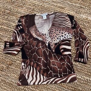 Alberto Makali Jungle Beaded Blouse